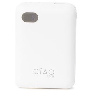 LIFEWARE CIAO TECH Portable USB Rechargeable Power Bank Phone Charger, White